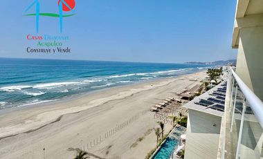 Departamento de playa, con vista al mar, en renta vacacional para 8 personas