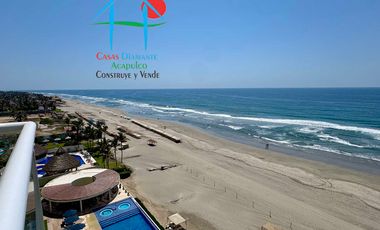 Departamento de playa, con vista al mar, en renta vacacional para 8 personas