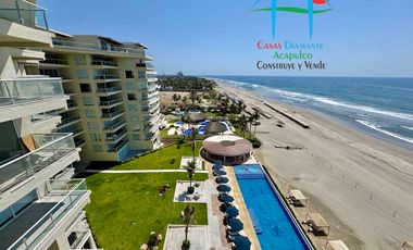 Departamento de playa, con vista al mar, en renta vacacional para 8 personas