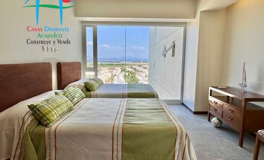 Departamento de playa, con vista al mar, en renta vacacional para 8 personas