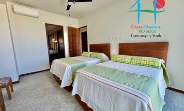 Departamento de playa, con vista al mar, en renta vacacional para 8 personas