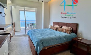 Departamento de playa, con vista al mar, en renta vacacional para 8 personas