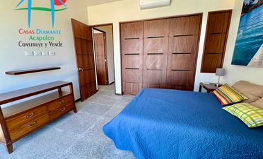 Departamento de playa, con vista al mar, en renta vacacional para 8 personas