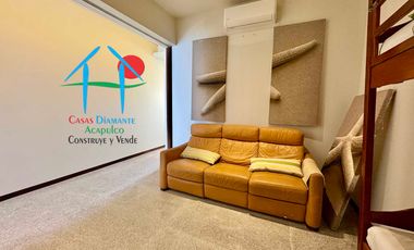 Departamento de playa, con vista al mar, en renta vacacional para 8 personas