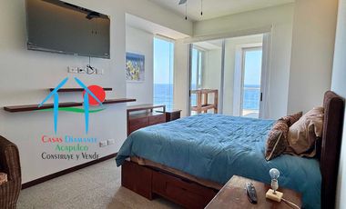 Departamento de playa, con vista al mar, en renta vacacional para 8 personas