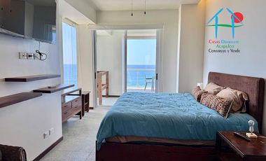 Departamento de playa, con vista al mar, en renta vacacional para 8 personas