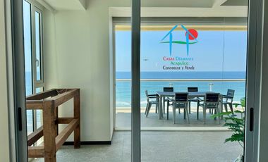 Departamento de playa, con vista al mar, en renta vacacional para 8 personas