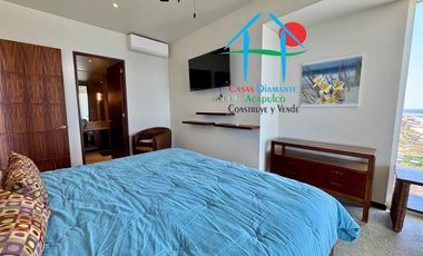 Departamento de playa, con vista al mar, en renta vacacional para 8 personas