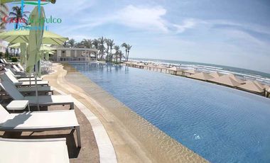 Departamento de playa, con vista al mar, en renta vacacional para 8 personas