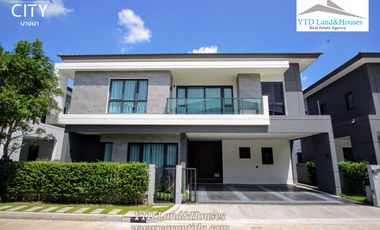 For Rent ​​​​The City Bangna L Size, Luxury detached house, New project, Next to Mega-Bangna. Brand new house best location close to the clubhouse