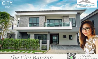 For Rent ​​​​The City Bangna L Size, Luxury detached house, New project, Next to Mega-Bangna. Brand new house best location close to the clubhouse