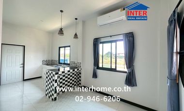 Single-story house, 68.2 sq.wah, in Laksiri Property Village (Phase 1), near Ban Pho Hospital, Soi Tesaban Ban Pho 13, Chachoengsao-Bang Pakong Road,