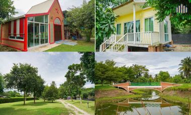 13-Rai Vacation Home with Land for Sale in Photharam, Ratchaburi | Suitable for Living or Event, Café, or Retreat Business