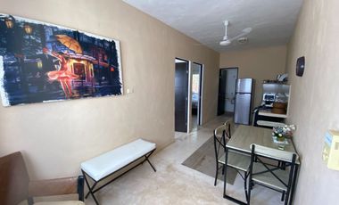 DEPARTAMENTO AMUEBLADO DE 2 RECÁMARAS EN CEIBA II, MÉRIDA