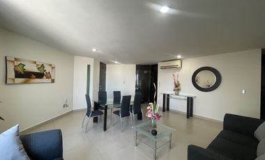 Departamento amueblado en renta. Edificio Pages Llergo y Av. Mendez, Villahermosa, Tabasco.