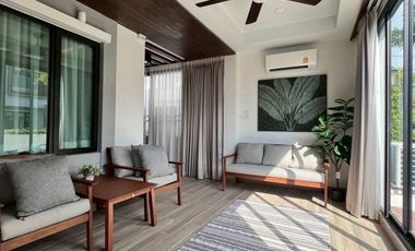 Single house for rent, Areeya Como Primo Bangna-Wongwaen, near Mega Bangna. Beautiful house, fully furnished, ready to move in.