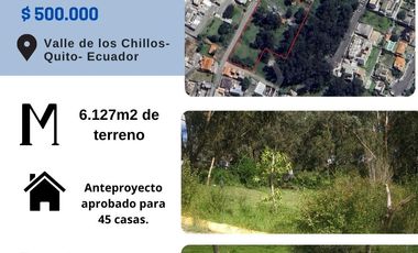 Terreno en  venta para proyecto habitacional.