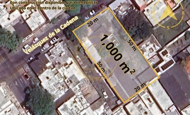 Terreno 20x50 metros con barda perimetral en Col. Centro, Veracruz