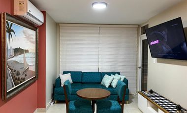 Vendo en Ocean Club-Playas  departamento amoblado con vista al mar - En 5o piso, de 3 dormitorios