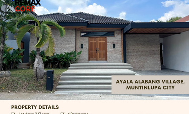 FOR SALE: Elegant 4-Bedroom Bungalow with Pool in Ayala Alabang Village, Muntinlupa City