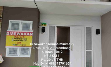 Di Sewakan Rumah minimalis, Desa Hijau 2, Barombong