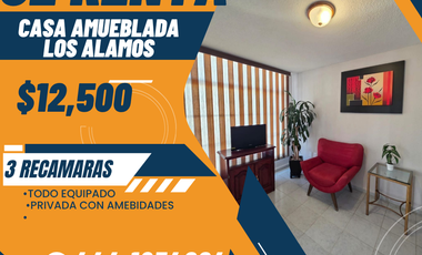 Se renta casa amueblada