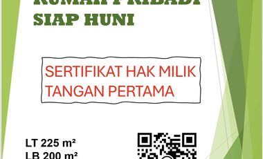 Rumah Pribadi Siap Huni Jekan Raya, SHM, Tanpa Perantara, LT 225 m², LB 200 m²