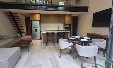 Loft Plus doble altura amueblado, Mistiq Temple II, Tulum