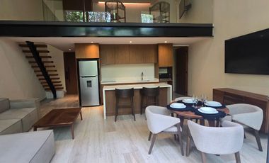 Loft Plus doble altura amueblado, Mistiq Temple II, Tulum