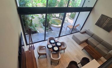 Loft Plus doble altura amueblado, Mistiq Temple II, Tulum