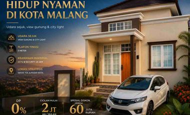Rumah kota Malang View Gunung City Light Dataran Tinggi