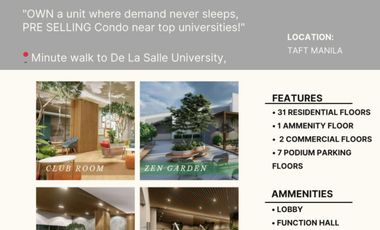 Condo for sale in Pasay City Taft Ave. near Dela Salle University