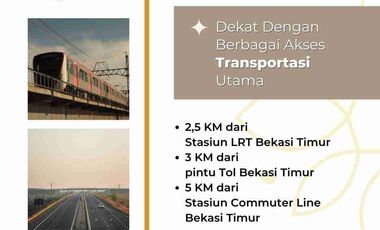 Rumah Cluster Bisa KPR Stasiun LRT Bekasi Timur Mustikasari Mustikajaya Kota Bekasi Jual