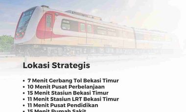 Rumah Cluster Bisa KPR Stasiun LRT Bekasi Timur Mustikasari Mustikajaya Kota Bekasi Jual