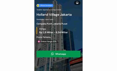 HOLLAND VILLAGE APARTEMEN PET FRIENDLY UNIT BARU BISA KPR SIAP HUNI