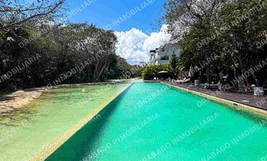 Renta de Departamento en planta baj amueblado con club de playa, alberca, seguridad en Corasol