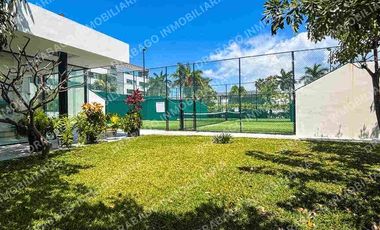Renta de Departamento en planta baj amueblado con club de playa, alberca, seguridad en Corasol