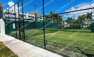 Renta de Departamento en planta baj amueblado con club de playa, alberca, seguridad en Corasol