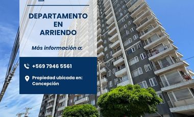 ¡En arriendo! Departamento en Concepción con excelente equipamiento