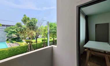 Corner Unit Facing the Park – Prime Project Location Sale Baan Klang Muang Bangna–Wongwaen corner unit with park frontage, private and premium living.