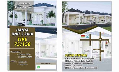 Rumah siap Huni tipe 75 di jalan Pramuka Rumbai