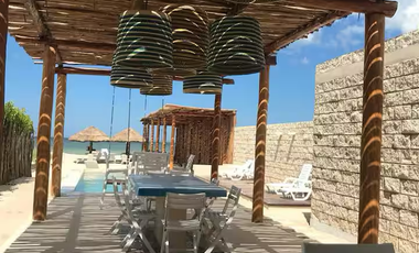 Hermosa villa totalmente equipada en VENTA en Telchac Puerto a 150m del mar