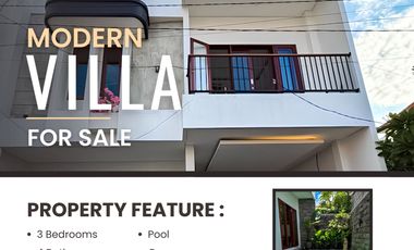 FOR SALE MODERN VILLA WITH BEAUTY SWIMMING POOL AND BALCONY AT SANUR, DENPASAR SELATAN