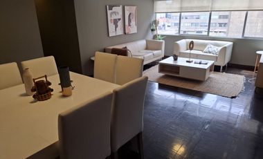 VENTA DEPTO EN MIRAFLORES: 89.25 M2, 2 HBITAC, 1 BAÑO, C/B SERV, VISTA A CALLE, $ 162,000