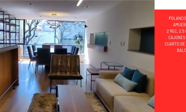 Renta departamento amueblado, equipado y amplio Lope de Vega Polanco V sección Miguel Hidalgo 262913MTZP