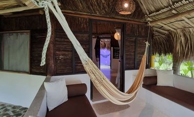 Ecolodge en Venta en Palomino, 100 metros de frente de playa, Colombia