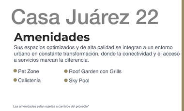 DEPARTAMENTO NUEVO INSURGENTES SUR 22 EN EL CORAZÓN DE REFORMA