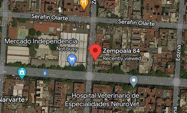 Inmueble Uso Mixto 311 m2 Terreno/ con amplio uso de suelo CB/3/20/A/Centro de Barrio/Frente a Mercado, Ideal para inmuebles mixtos/Locales comerciale