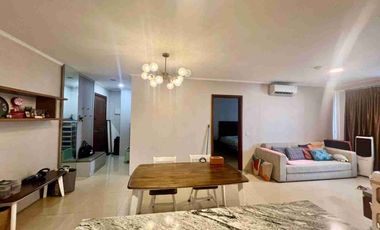 Apartemen Paladian Park, tower G, luas 128 m2, lantai 12, 2 unit gabung jadi 1, 3+1 kt, 2 km, full furnish