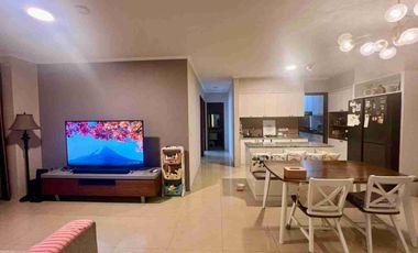 Apartemen Paladian Park, tower G, luas 128 m2, lantai 12, 2 unit gabung jadi 1, 3+1 kt, 2 km, full furnish